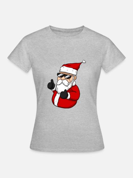 Cool Santa - Frauen T-Shirt - Grau meliert