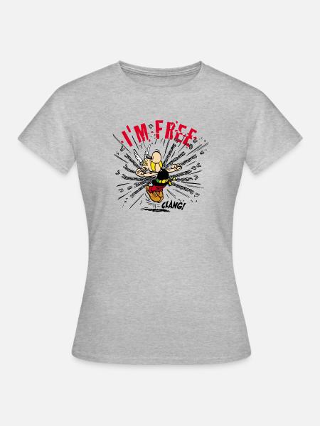 Asterix & Obelix - Asterix 'I'm Free' - Women's T-Shirt - heather grey