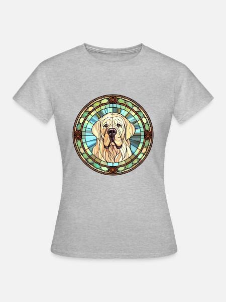 Pyrenäen-Mastiff-Hunderasse Buntglas Bunt - Frauen T-Shirt - Grau meliert