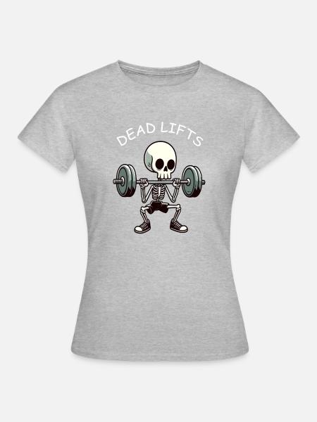 Kreuzheben - Frauen T-Shirt - Grau meliert