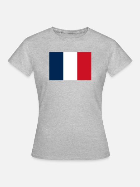 Frankreich - Frauen T-Shirt - Grau meliert