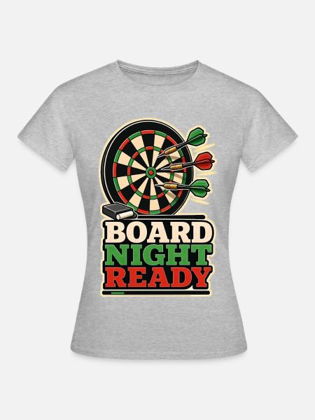 BOARD NIGHT READY - Frauen T-Shirt - Grau meliert