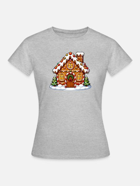 Zimtglockenhaus Winterzauber - Frauen T-Shirt - Grau meliert