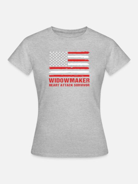 Herzinfarkt - Frauen T-Shirt - Grau meliert