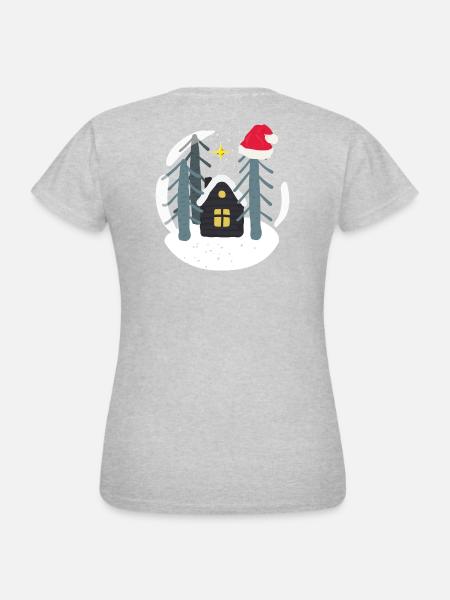 Winterzeit Weihnachtszeit - Frauen T-Shirt - Grau meliert