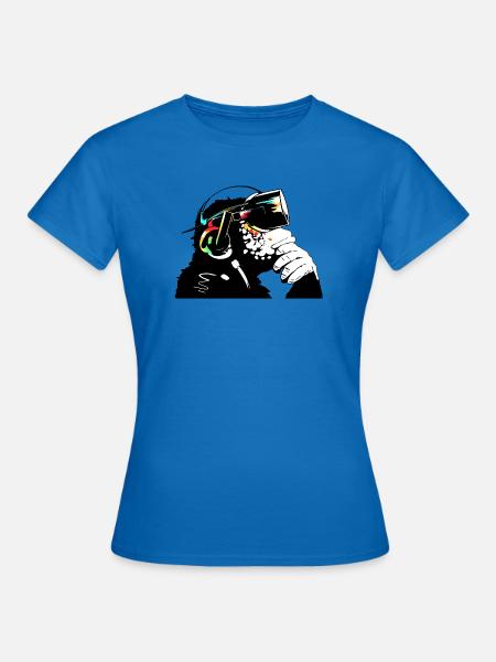 Monksy - Affe mit Virtual Reality Brille - Frauen T-Shirt - Royalblau
