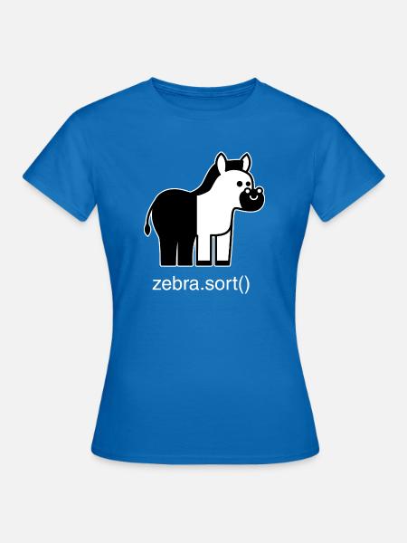 Sortiertes Zebra - Frauen T-Shirt - Royalblau