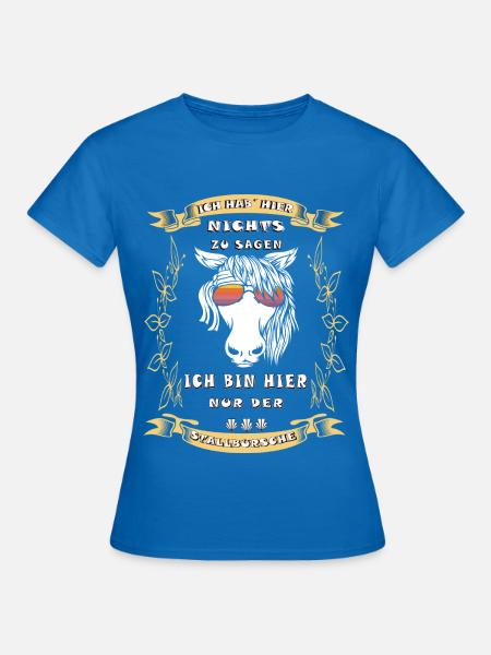 Stallbursche Pferd Tiere Stall Pony - Frauen T-Shirt - Royalblau