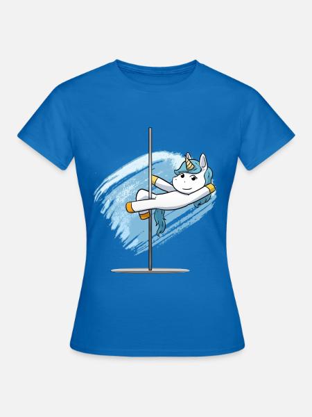 Einhorn Poledancing Pole Dancing Dancer - Frauen T-Shirt - Royalblau