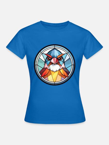 Spatz Bunte Aquarell-Tierillustration - Frauen T-Shirt - Royalblau