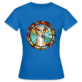 Galgo Español Hunderasse Buntes Glas Bunt Wat - Frauen T-Shirt - Royalblau - Vorne - AI Model Female 172 dark (172cm)