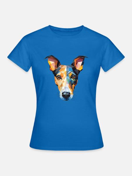 Glatte Foxterrier-Hunderasse buntes Aquarell - Frauen T-Shirt - Royalblau
