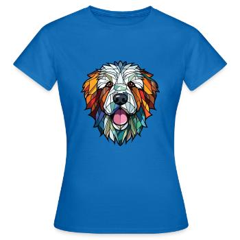 Pyrenäen-Schäferhund-Rasse buntes Aquarell - Frauen T-Shirt - Royalblau - Vorne - AI Model Female 172 dark (172cm)
