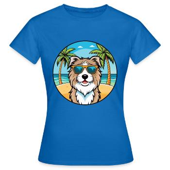 Katalanische Schäferhundrasse Cartoon Sonnenbrille Strand - Frauen T-Shirt - Royalblau - Vorne - AI Model Female 172 dark (172cm)