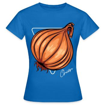 Trendy Onion Cool Gemüse Zwiebeln - Frauen T-Shirt - Royalblau - Vorne - AI Model Female 172 dark (172cm)