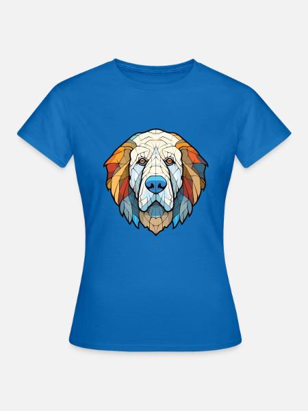 Pyrenäen-Mastiff-Hunderasse Aquarell-Illustration - Frauen T-Shirt - Royalblau