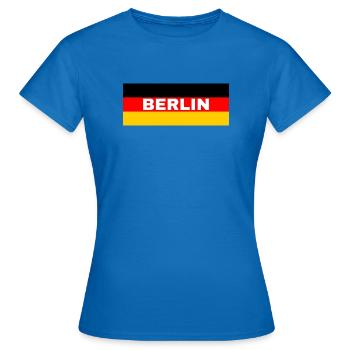 La ville de Berlin sous pavillon allemand - T-shirt Femme - bleu royal - Devant - AI Model Female 172 dark (172cm)