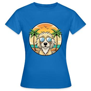 Katalanische Schäferhundrasse Cartoon Sonnenbrille Strand - Frauen T-Shirt - Royalblau - Vorne - AI Model Female 172 dark (172cm)