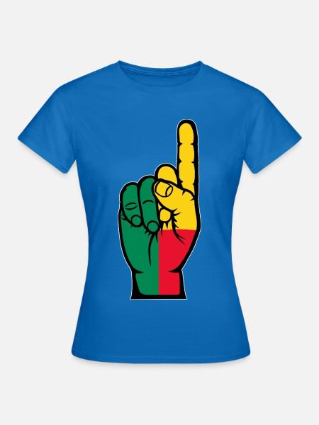Benin Flagge Nummer 1 - Frauen T-Shirt - Royalblau