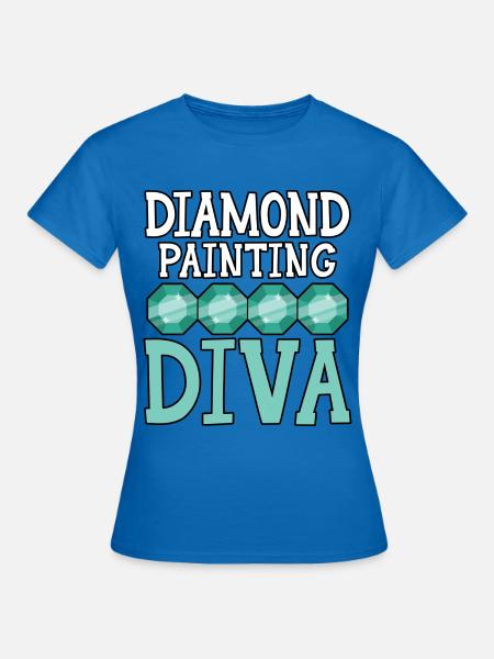 Diamantmalerei Handwerkszeug Diamantmaler - Frauen T-Shirt - Royalblau