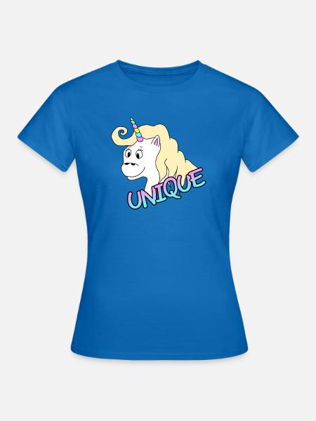 Einzigartiges Einhorn - Frauen T-Shirt - Royalblau