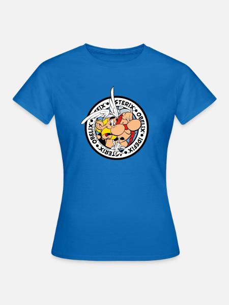 Asterix & Obelix Mit Idefix Auf Abenteuertour - Frauen T-Shirt - Royalblau