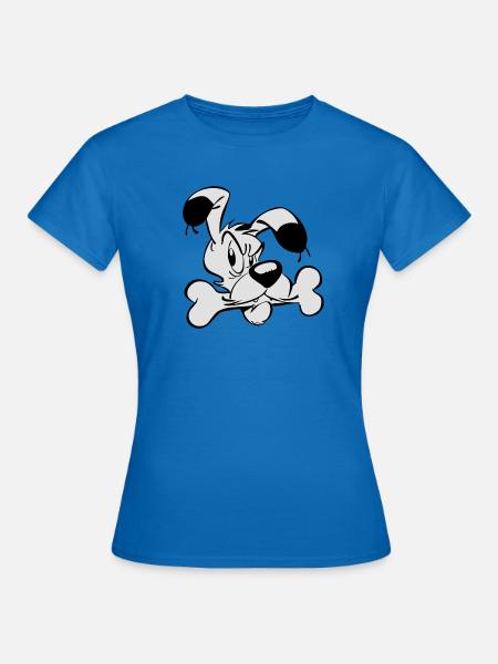 Asterix & Obelix - Idefix mit Knochen - Frauen T-Shirt - Royalblau