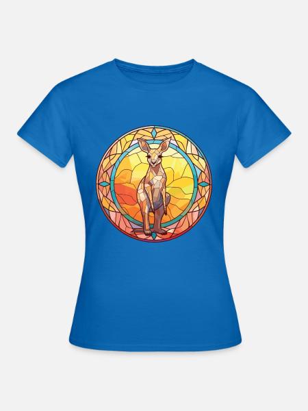 Känguru Bunte Aquarell-Tierillustration - Frauen T-Shirt - Royalblau