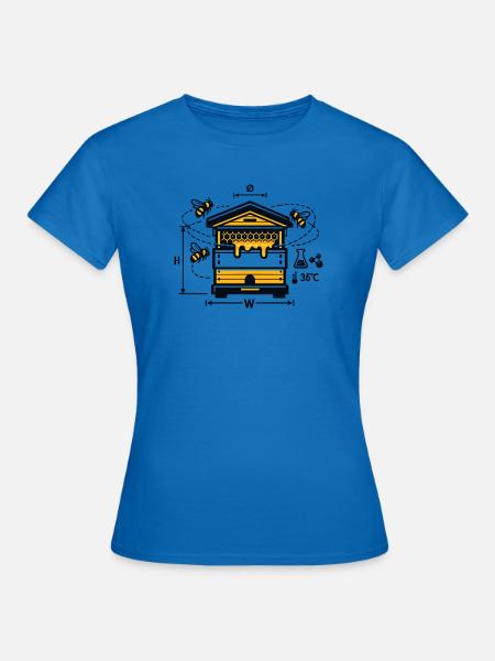 Honigwaben Imker-Design - Frauen T-Shirt - Royalblau