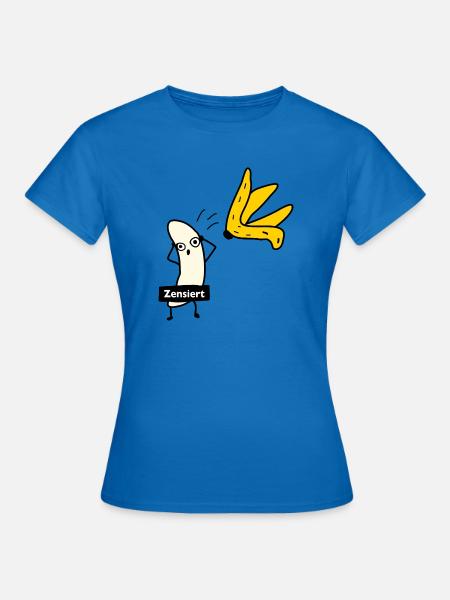 Banane zieht sich aus - Frauen T-Shirt - Royalblau