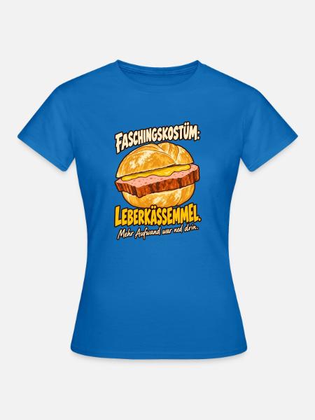 Faschingskostüm Leberkässemmel - Frauen T-Shirt - Royalblau