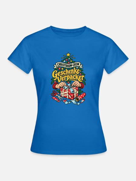 Christbaum-Crew Geschenke-Verpacker - Frauen T-Shirt - Royalblau