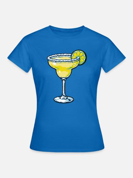 Limetten Margarita Glas - Frauen T-Shirt - Royalblau
