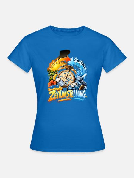 Zeitumstellung Schlafmodus - Frauen T-Shirt - Royalblau