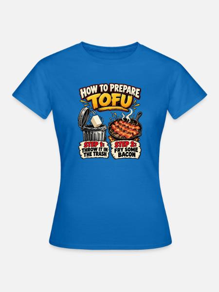 Tofu Plan: Schritt 1-2 - Frauen T-Shirt - Royalblau