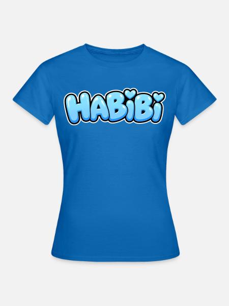 Habibi – Süßer Herz Schriftzug – Liebe - Frauen T-Shirt - Royalblau