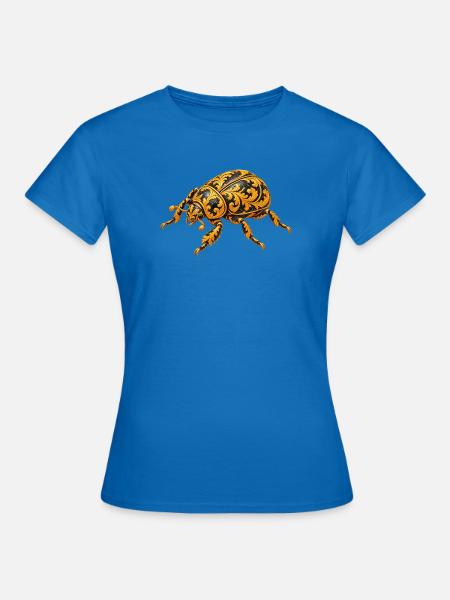 Barocker Goldkäfer Ornament - Frauen T-Shirt - Royalblau