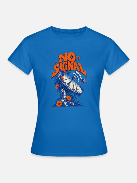 No Signal Retro Raumblumen - Frauen T-Shirt - Royalblau