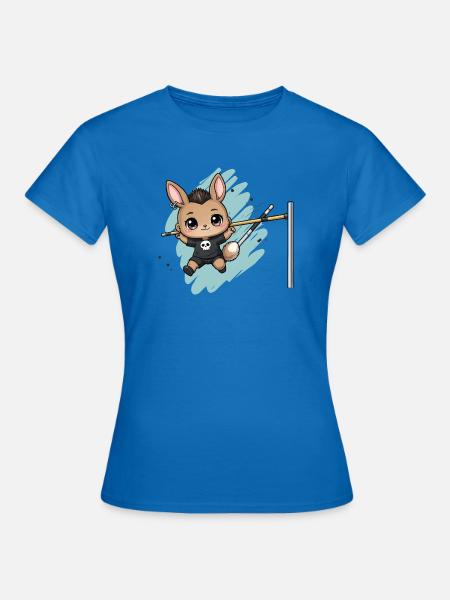 Punk-Kaninchen Sprungkunst - Frauen T-Shirt - Royalblau