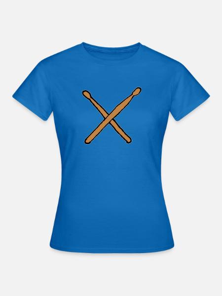 Drumsticks Schlagzeug Drummer - Frauen T-Shirt - Royalblau