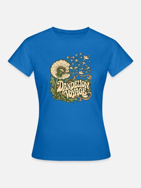 Dandelion Voyage: Psychedelic Bloom - Frauen T-Shirt - Royalblau