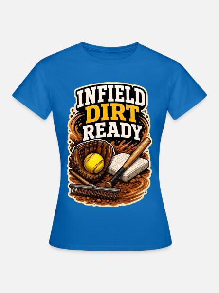 INFIELD DIRT READY - Frauen T-Shirt - Royalblau