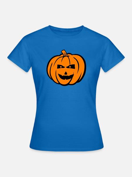 Kürbis Face Comic - Frauen T-Shirt - Royalblau
