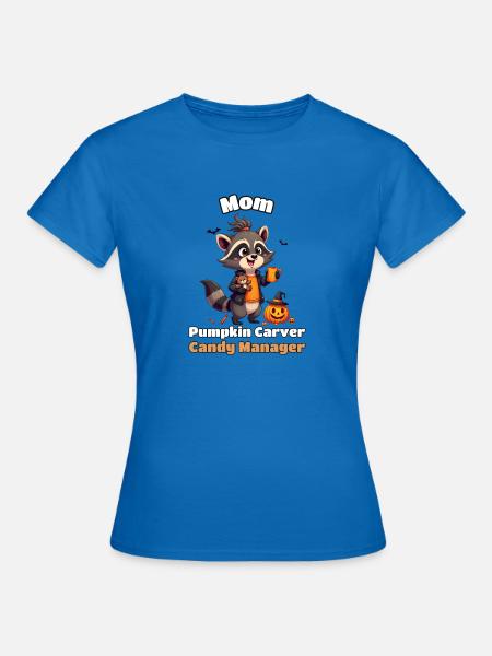 Mom: Pumpkin Carver, Candy Manager - Frauen T-Shirt - Royalblau