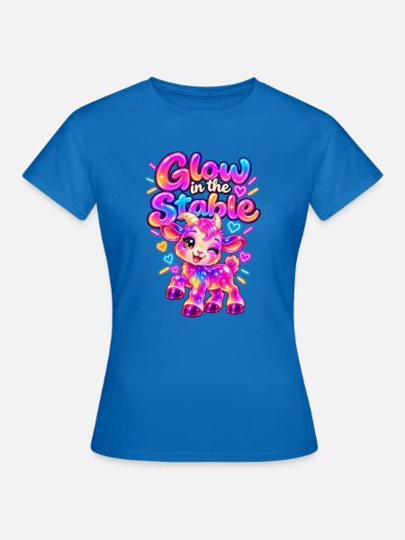 Glow im Stall Neon-Pony - Frauen T-Shirt - Royalblau