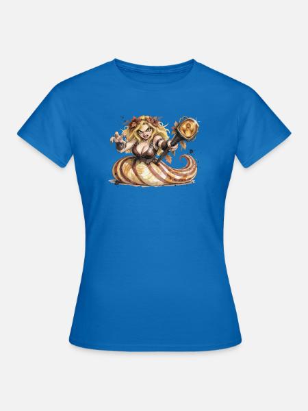 Wald-Herbsthexe mit Bernstein-Hexenstab - Frauen T-Shirt - Royalblau