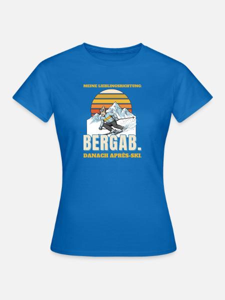 Meine Lieblingsrichtung: bergab - Frauen T-Shirt - Royalblau