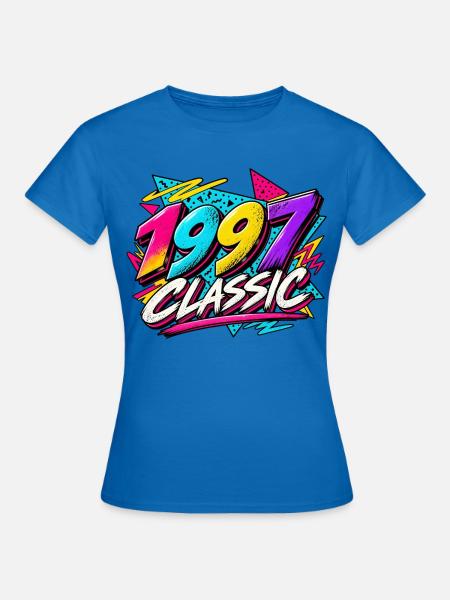 1997 Classic Neon Retro - Frauen T-Shirt - Royalblau