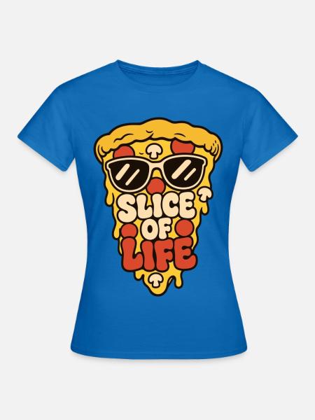 Pizza mit Sonnenbrille – Slice of Life - Frauen T-Shirt - Royalblau