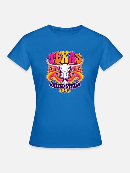 Texas 1845 Psychedelic - Frauen T-Shirt - Royalblau